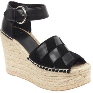Marc Fisher ‘Adalla’ blk multi leather espadrille